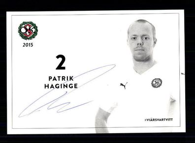 Patrik Haginge Autogrammkarte Örebro SK 2015 Original Signiert
