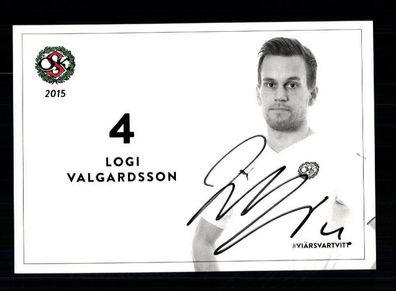 Logi Valgardsson Autogrammkarte Örebro SK 2015 Original Signiert