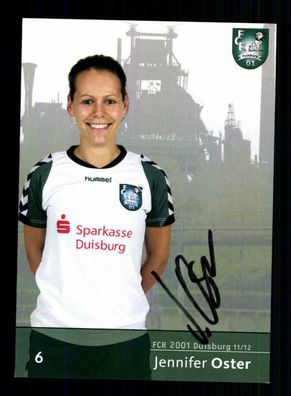 Jennifer Oster Autogrammkarte FCR 01 Duisburg 2011-12 1. Satz Original Signiert