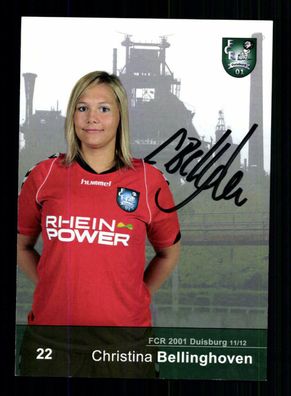 Christina Bellinghoven Autogrammkarte FCR 01 Duisburg 2011-12 2. Satz Original