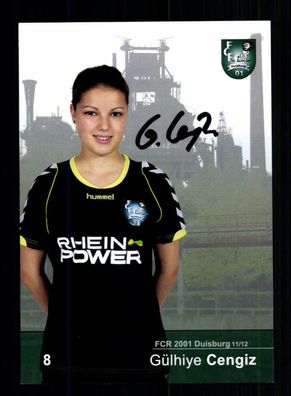 Gülhiye Cengiz Autogrammkarte FCR 01 Duisburg 2011-12 2. Satz Original Signiert