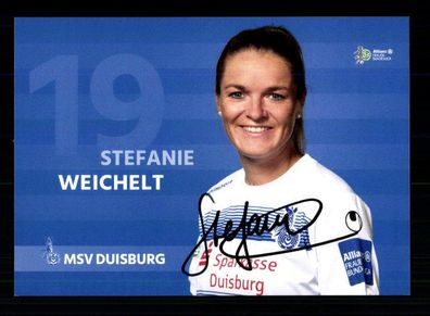 Stefanie Weichelt Autogrammkarte MSV Duisburg 2016-17 Original Signiert