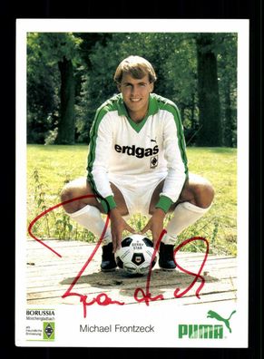Michael Frontzeck Autogrammkarte Borussia Mönchengladbach 1985-86 Original Sign