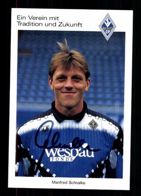 Manfred Schnalke Autogrammkarte SV Waldhof Mannheim 1994-95 Original Signiert