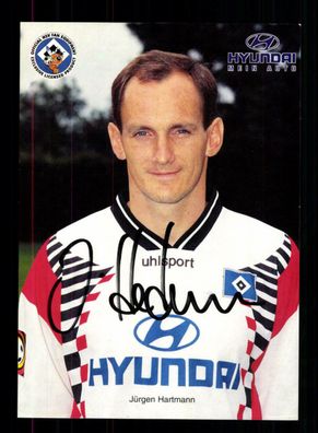 Jürgen Hartmann Autogrammkarte Hamburger SV 1996-97 Original Signiert