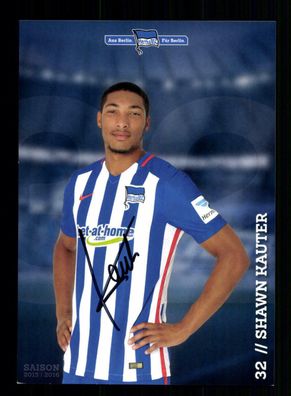 Shawn Kauter Autogrammkarte Hertha BSC Berlin 2015-16 Original Signiert