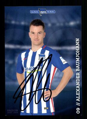 Alexander Baumjohann Autogrammkarte Hertha BSC Berlin 2015-16 Original Signiert