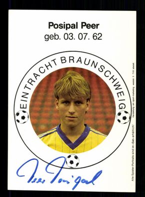 Peer Posipal Autogrammkarte Eintracht Braunschweig 1983-84 Original Sign