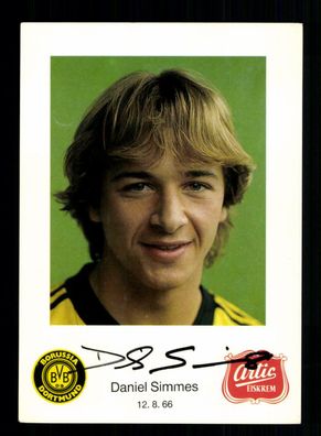 Daniel Simmes Autogrammkarte Borussia Dortmund 1984-85 Original Signiert
