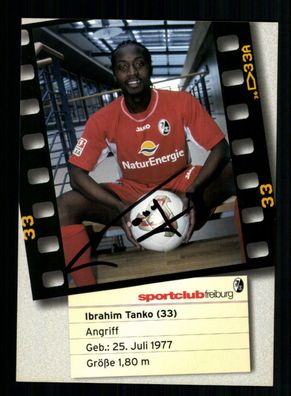 Ibrahim Tanko Autogrammkarte SC Freiburg 2002-03 Original Signiert