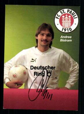 Andree Bistram Autogrammkarte FC St Pauli 1989-90 Original Signiert