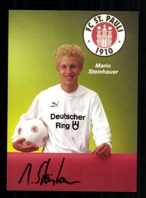 Mario Steinhauer Autogrammkarte FC St Pauli 1989-90 Original Signiert
