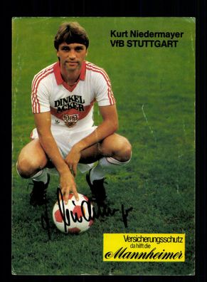 Kurt Niedermayer Autogrammkarte VFB Stuttgart 1982-83 Original Signiert