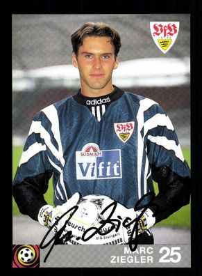 Marc Ziegler Autogrammkarte VFB Stuttgart 1996-97 Original Signiert