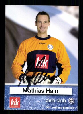 Mathias Hain Autogrammkarte Arminia Bielefeld 2003-04 Original Signiert