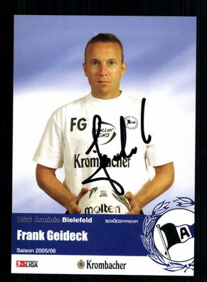 Frank Geideck Autogrammkarte Arminia Bielefeld 2005-06 Original Signiert