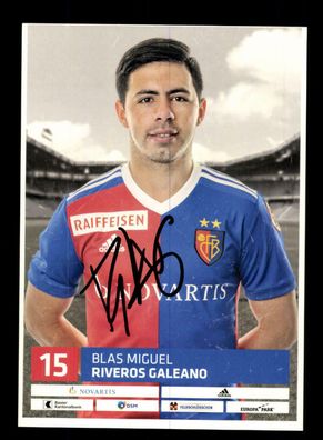 Blas Miguel Riveros Galeano Autogrammkarte FC Basel 2018-19 Original Signiert