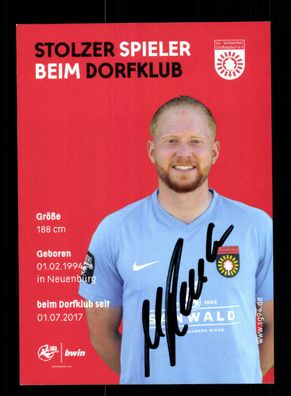 Maximilian Reule Autogrammkarte SG Sonnenhof Großaspach 2018-19 Original Signier