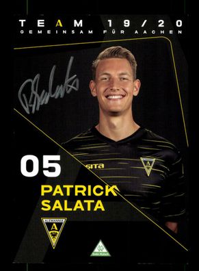 Patrick Salata Autogrammkarte Alemannia Aachen 2019-20 Original Signiert