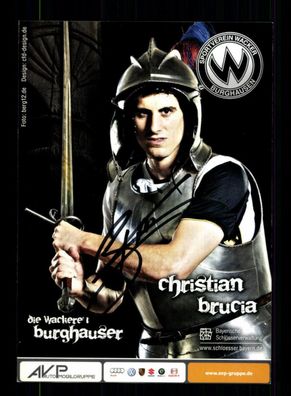 Christian Brucia Autogrammkarte Wacker Burghausen 2010-11 Original Signiert