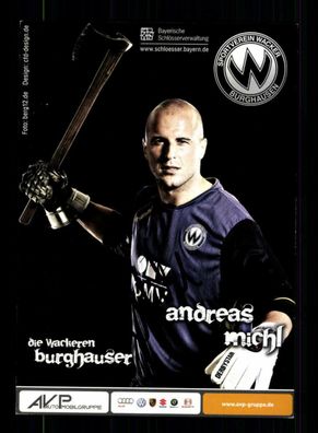 Andreas Michl Autogrammkarte Wacker Burghausen 2010-11 Original Signiert