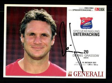 Dennis Grasow Autogrammkarte SpVgg Unterhaching 2003-04 Original Signiert