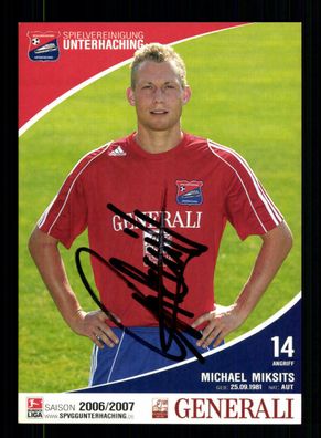 Michael Miksits Autogrammkarte SpVgg Unterhaching 2006-07 Original Signiert