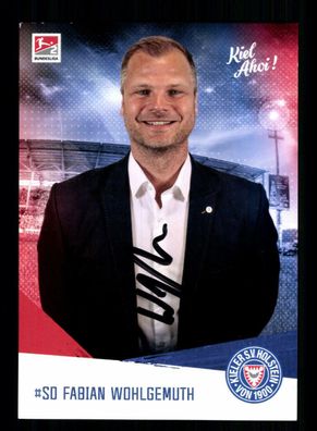 Fabian Wohlgemuth Autogrammkarte Holstein Kiel 2019-20 Original Signiert