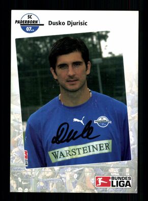 Dusko Djurisic Autogrammkarte SC Paderborn 2006-07 Original Signiert