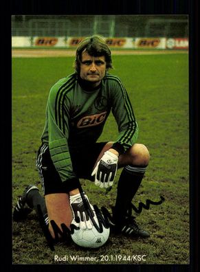 Rudi Wimmer Autogrammkarte Karlsruher SC 1981-82 Original Signiert