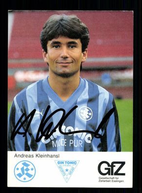 Andreas Kleinhansl Autogrammkarte Stuttgarter Kickers 1988-89 Original Signiert
