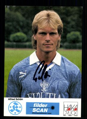 Alfred Schön Autogrammkarte Stuttgarter Kickers 1989-90 Original Signiert