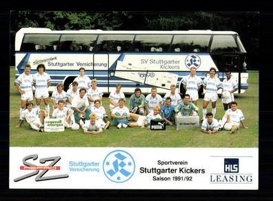 Original Mannschaftskarte Stuttgarter Kickers 1991-92