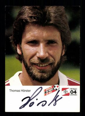 Thomas Hörster Autogrammkarte Bayer Leverkusen 1984-85 1. Karte Original Signiert