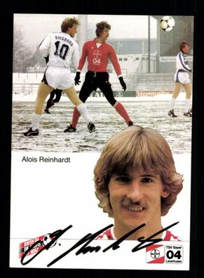 Alois Reinhardt Autogrammkarte Bayer Leverkusen 1984-85 2. Karte Original