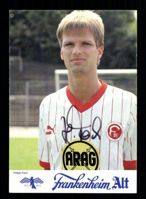 Holger Fach Autogrammkarte Fortuna Düsseldorf 1983-84 Orginal Signiert