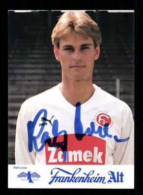 Ralf Loose Autogrammkarte Fortuna Düsseldorf 1989-90 Orginal Signiert