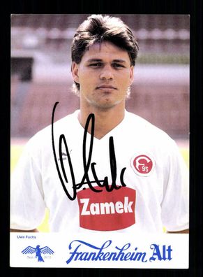 Uwe Fuchs Autogrammkarte Fortuna Düsseldorf 1989-90 Orginal Signiert