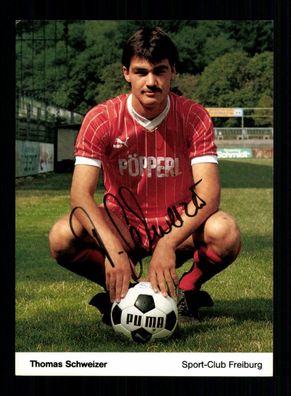 Thomas Schweizer Autogrammkarte SC Freiburg 1986-87 Orginal Signiert