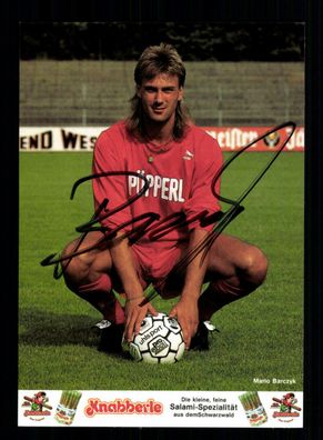 Mario Barczyk Autogrammkarte SC Freiburg 1991-92 Orginal Signiert