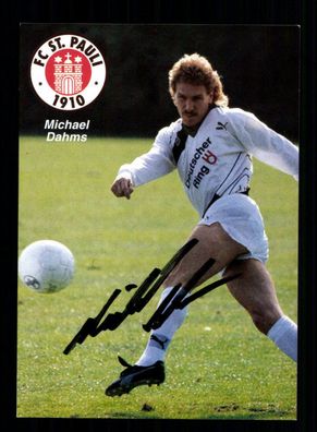 Michael Dahms Autogrammkarte FC St. Pauli Hamburg 1990-91 Orginal Signiert