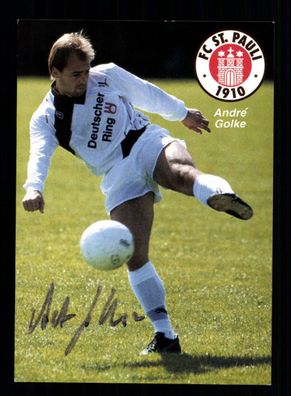 Andre Golke Autogrammkarte FC St. Pauli Hamburg 1990-91 Orginal Signiert