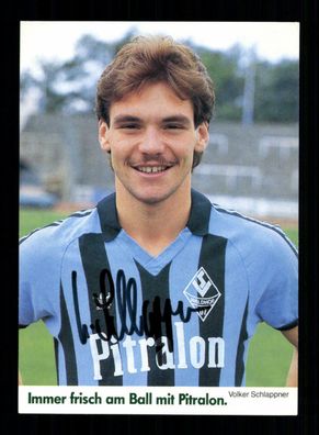 Volker Schlappner Autogrammkarte SV Waldhof Mannheim 1984-85 Orginal Signiert