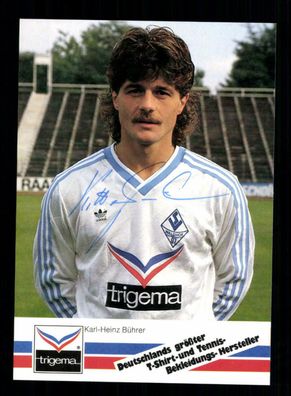 Karl-Heinz Bührer Autogrammkarte SV Waldhof Mannheim 1986-87 Orginal Signiert