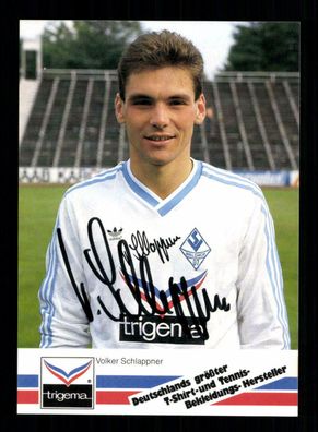 Volker Schlappner Autogrammkarte SV Waldhof Mannheim 1986-87 Orginal Signiert
