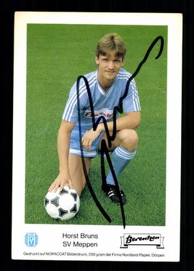 Horst Bruns Autogrammkarte SV Meppen 1988-89 Orginal Signiert