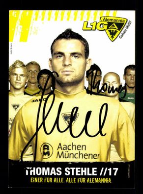 Thomas Stehle Autogrammkarte Alemannia Aachen 2006-07 Original Signiert