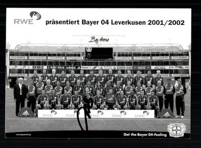 Original Mannschaftskarte Bayer Leverkusen 2001-02 1x Original Signiert