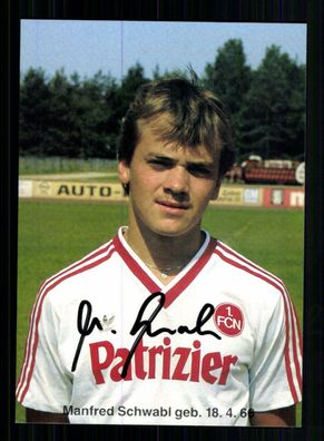 Manfred Schwabl Autogrammkarte 1 FC Nürnberg 1986-87 Original Signiert
