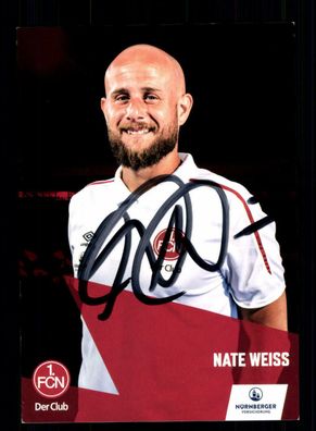 Nate Weiss Autogrammkarte 1 FC Nürnberg 2019-20 Original Signiert